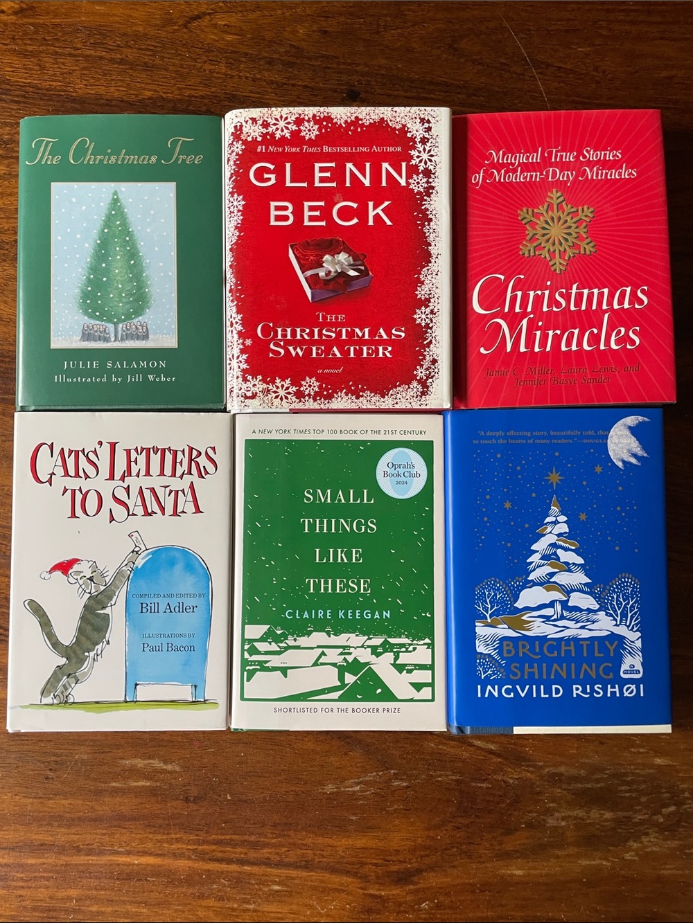 6 Holiday Christmas Hardcover Book Bundle Lot Red, Green, White Covers